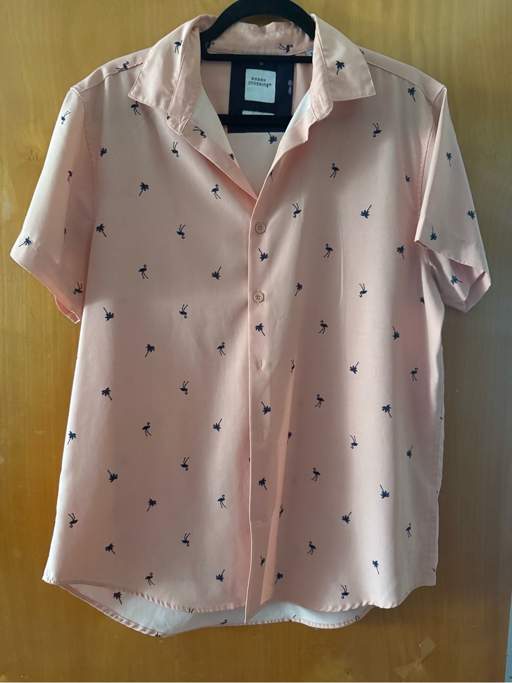 Men's Pink Short-Sleeve Shirt